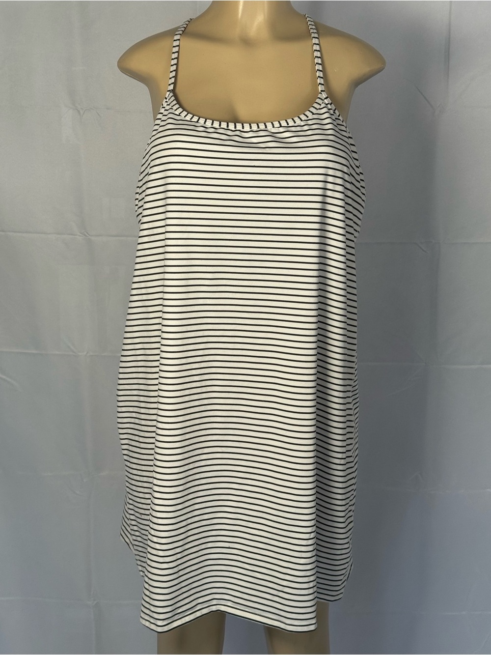 Athletic Works Black and White Striped Dress